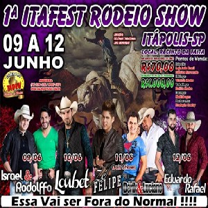 1ª Itafest Rodeio Show Itápolis/SP